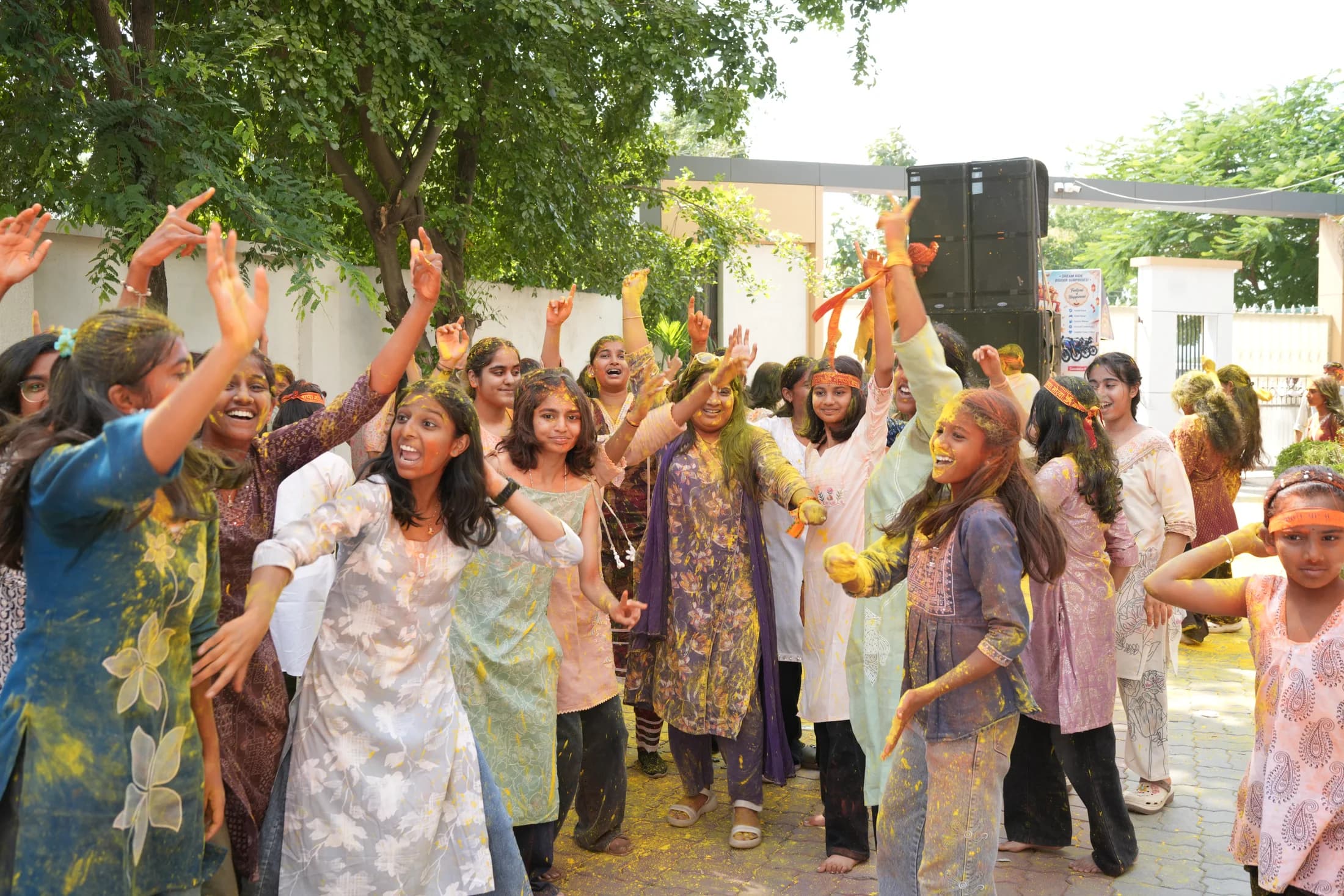 Students dancing during Ganesha Week
