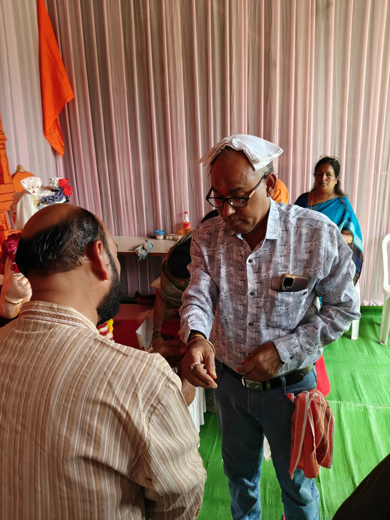 Ritual offerings during Ganpati puja